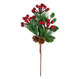 Blumentag VDF-137 Веточка хвойная с шишками и ягодами 3 х 1 шт. 27 см 01