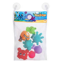 Резиновые игрушки для купания в ванной «Животные», набор 7 шт.