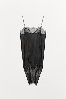 LACE DETAIL PLEATED DRESS - Zara фото 2
