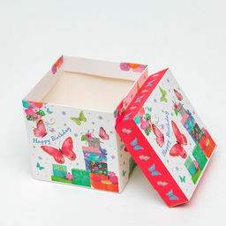 Цена за 12 шт. Коробка Самосборная Бабочки 10х10х10 см - Simaland фото 4