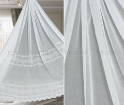 Имитация льна с вышивкой Одейя