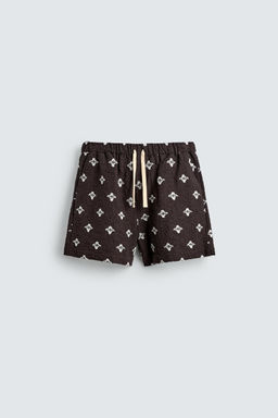 BERMUDA RELAXED FIT JACQUARD TEXTURA / Marr?n / Topo - Zara фото 6