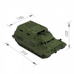 Машина-вездеход "Страж" с кунгом 31*16*12,5см (219, "Нордпласт")