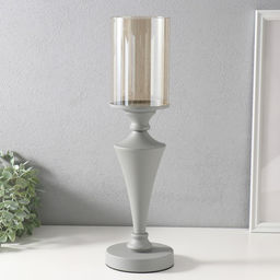 Металлический подсвечник на 1 свечу «Ферзь», d=9 см, 12×12×42.5 см