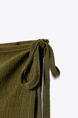 SEMI-SHEER TEXTURED SARONG SKIRT - Zara фото 14
