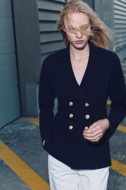 DOUBLE-BREASTED 100% WOOL JACKET