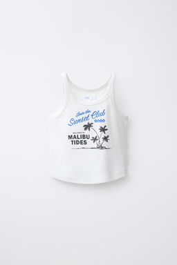 TOP ESTAMPADO SURF / Blanco