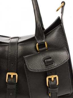 LACCOMA сумка АМ2276-черный натуральная кожа хлопок