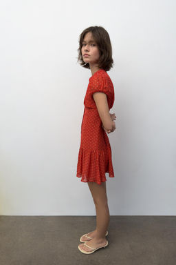 VESTIDO CORTO LUNARES / Rojo / Blanco - Zara фото 11