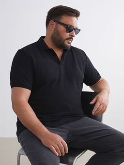 B?y?k Beden Polo Yaka Pike Erkek Ti??rt