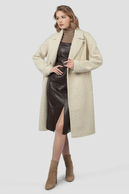 01-12116 Пальто женское демисезонное (пояс) - El podio фото 3