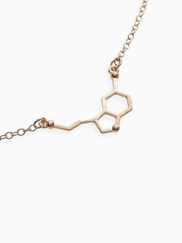 Цена за 2 шт. Кулон на цепочке "Молекула" 02, цвет золото