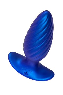 Анальная вибровтулка LEroina APP CLOSS с управлением от приложения и пульта, силикон, синий, 10,5 с