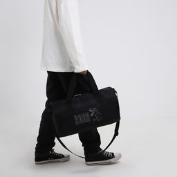 Сумка спортивная ROAR, 40×24×21, на молнии, длинный ремень, черная