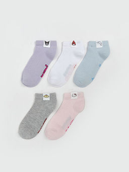 Hello Kitty Desenli K?z ?ocuk Patik ?orap 5li