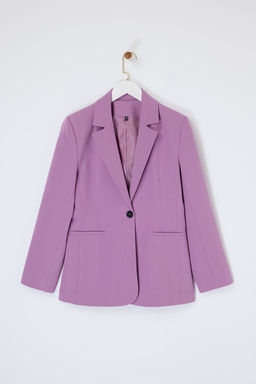 Lila Fitted Astarl? Vatkal? Dokuma Blazer Ceket TWOSS26BC00021