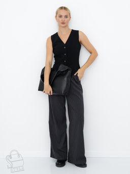 Сумка женская кожаная 5971Q black Polina&Eiterou  в Новосибирске