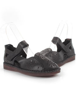 08-5008-1 BLACK Босоножки женские (натуральная кожа)