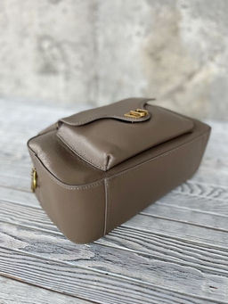 Женская кожаная сумка бочонок 3132 Хаки