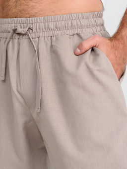 Бриджи Оптима Льняные из хлопка с льном мокко фото 19