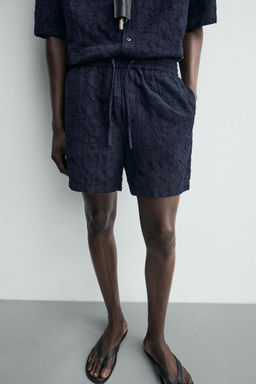 BERMUDA JACQUARD TEXTURA / Marino