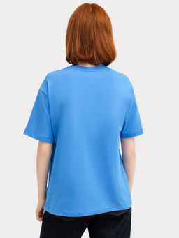 Футболка женская в ярко-голубом цвете яркий голубой 112678-1 - Mark formelle фото 6