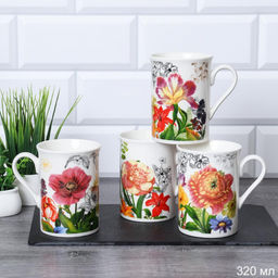 Кружка керам. 320 мл, Цветы арт. 101-22 (696191)