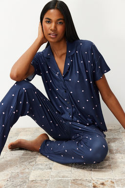 Gul Kurusu Kalpli Orme Pijama Tak?m? THMSS24PT00286 - Trendyolmilla фото 3