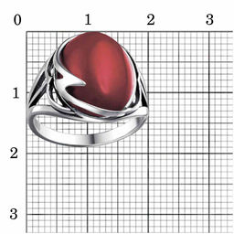 КОЛЬЦО 23313024Кр - Красная пресня фото 3