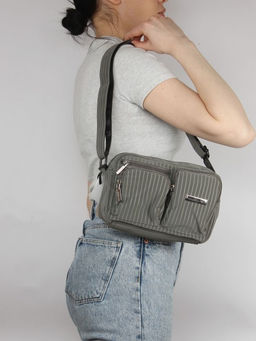 Сумка женская текстиль CF-997, 1отд, плечевой ремень, серый SALE 264798 - Bobo фото 5