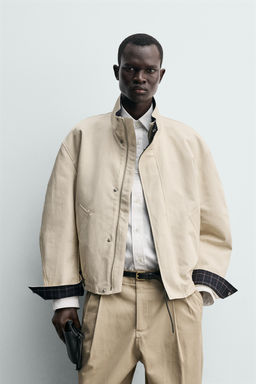 CAZADORA CUELLO CONTRASTE / Crema - Zara фото 2