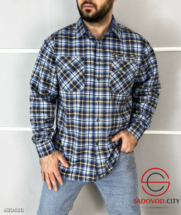 Рубашка мужская в клетку