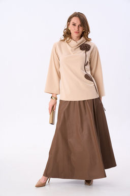 Джемпер NIKVA н923-5 капучино и шоколад  фото 8