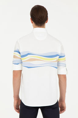 Мужская синяя рубашка с длинным рукавом - U.s. polo assn фото 12