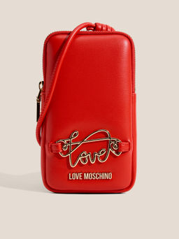 Женская сумка для смартфона LOVE MOSCHINO SCRIPT SLG Артикул 4463446, рубиновый