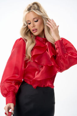 Рубашка Алиша (красный) - Эльза фото 4