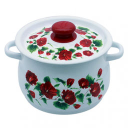 ЭМ_Кастрюля 4,0 л груш. ДЕКОЛЬ на крышке арт С1912/39, 39П, С1912/3, 3п СибТ