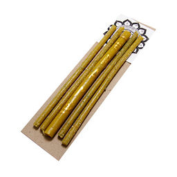 Набор свечей с травами Манипура Чакра Открытие денежного канала Корица мелиса базилик 17см - Miro фото 2