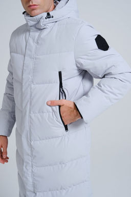 Пуховик длинный Серый Lifestyle Long Down Jacket