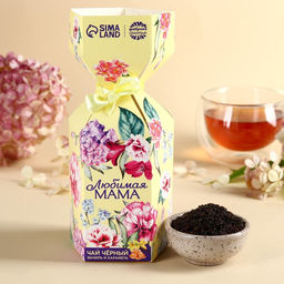 Чай в коробке конфете Любимая мама, вкус: ваниль и карамель, 100 г.