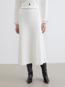 Beli Lastikli A Kesim Triko Etek