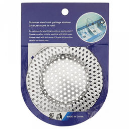 Пробка-сетка для раковины из нержавеющей стали д7см, h0,9см, на картоне (внутренний д4см) (Китай) - Домашняя мода фото 3