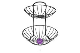 Корзина для фруктов 28*26,5*35,5 см "Черная" двухъярусная