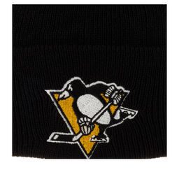 Шапка AMERICAN NEEDLE арт. 21019A-PPN Pittsburgh Penguins Cuffed Knit NHL (черный)  фото 2