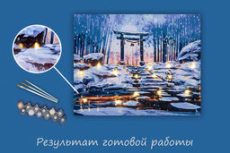 ФРЕЯ PNB/PLDD-260 Набор для раскрашивания по номерам ( со светодиодами ) 50 х 40 см Ворота духов