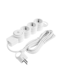 Удлинитель бытовой с выключателем В приДАЧУ, 3 гнезда, 3м, 10 А, 2200 вт, ПВС 3×0,75мм2, с заземлени