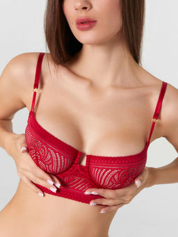 Бюстгальтер женский красный кружевной - Mark formelle фото 6