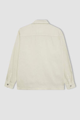 Куртка-рубашка с длинными рукавами и воротником-поло Relax Fit - Defacto фото 9