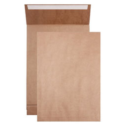 Цена за 250 шт. Пакет почтовый крафт C4 229 x 324 х 40 мм, без подсказа, без окна, отрывная лента, 130г/м