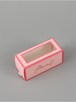 Цена за 5 шт. Коробка подарочная с окном «Подарок», 12×5.5×5.5 см, самосборная